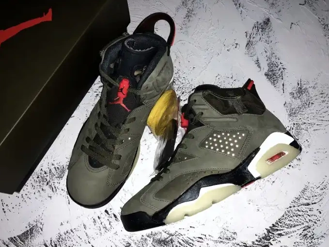 Air 6 Scott Olive x CN1084-200 Medium Travis Jordan 0506